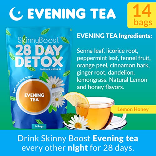 SkinnyBoost - Detox Tea Power Kit-1 - Daytime Tea (28 Bags) 1 Evening Detox Tea (14 Bags) SkinnyBoostBuy Supplements Australia