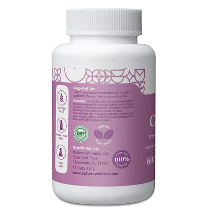 Pattern Wellness PMS Complex – Monthly Cycle Wellness Support – with Vitamin B6, Magnesium & Herbal Extracts – 60 Vegan Capsules Pattern WellnessBuy Supplements Australia