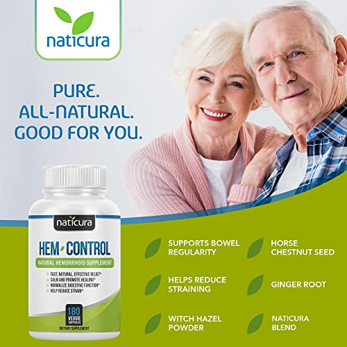 Naticura Hem-Control Natural Hemorrhoid Supplement - Vegan Herbal Supp NaticuraBuy Supplements Australia