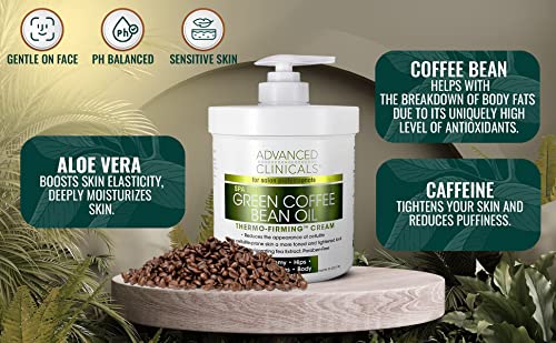 Advanced Clinicals Retinol Body Cream + Green Coffee Bean Oil Slim & Tighten Body Lotion Advanced ClinicalsBuy Supplements Australia