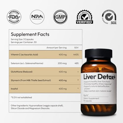 BigVita Liver Detox Vegan Gluten Free Liver Health Supplement Cleanse Detox & Repair BigVitaBuy Supplements Australia