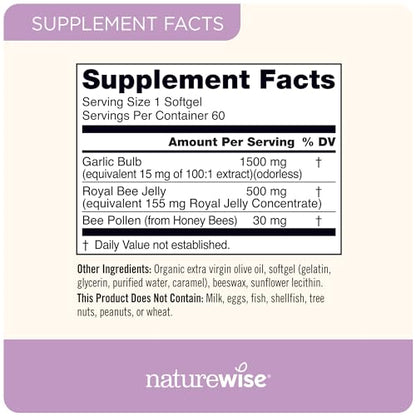 NatureWise Garlic Odorless Softgels 1500mg Support Teeth & Immune System Health NatureWiseBuy Supplements Australia