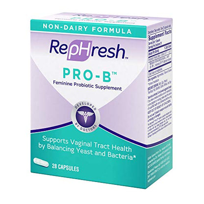 NEW RepHresh Pro-B Feminine Probiotic Supplement Non- Dairy Formula/Vegetarian Capsule, 28ct RephreshBuy Supplements Australia