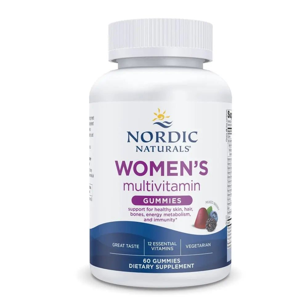 Nordic Naturals Women's Multivitamin Gummies, Mixed Berry - 60 Gummies - Support for Healthy Skin, Hair Nordic NaturalsBuy Supplements Australia