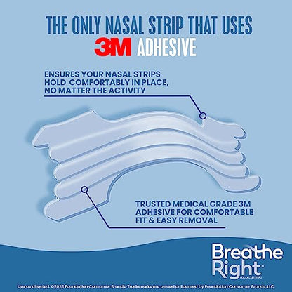 Breathe Right Nasal Strips | Extra Strength | Clear | For Sensitive Skin Breathe RightBuy Supplements Australia
