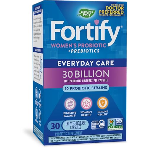 Nature's Way Fortify Probiotics for Women + Prebiotic, Digestive*, Immune*, and Vaginal Nature's WayBuy Supplements Australia