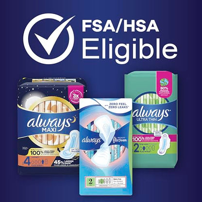 Always Ultra Thin Feminine Pads for Women, Size 5, Extra Heavy, Overnight Absorbency AlwaysBuy Supplements Australia