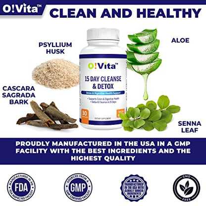 O!VITA 15-Day Cleanse and Detox Supports Digestive and Colon Health, Special Formula O!VITABuy Supplements Australia