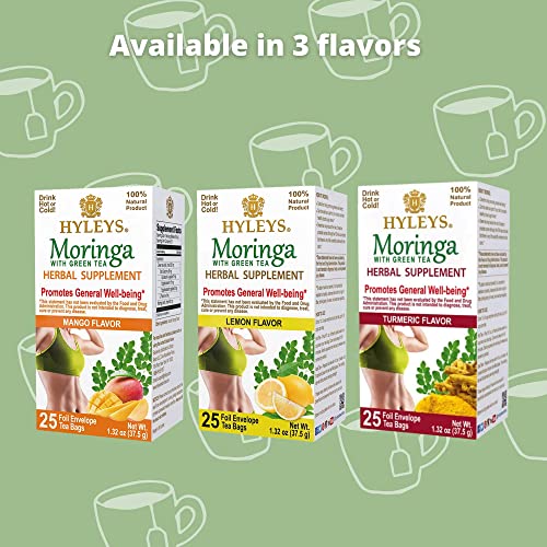 Hyleys Tea Moringa Oleifera with Mango Flavor - 25 Tea Bags (Miracle Tree Tea) HYLEYSBuy Supplements Australia
