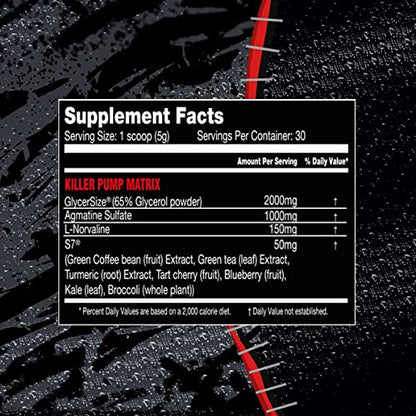 Noxious Extreme Nitric Oxide Booster Pump Pre-Workout Powder | Endurance and Muscle Building | 30 Servings (America Pop)