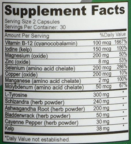NusaPure Premium Thyroid Support Supplement (Non-GMO) 120 caps for with Ashwaganda NusaPureBuy Supplements Australia