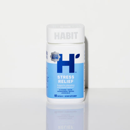 Habit Stress Relief Supplement (60 Capsules) - New Look, Supports Relaxation & Mood Balance, Vitamin B, Adaptogens, Lemon Balm, Calming, Vegan, Non-GMO (1 Pack) H' HabitBuy Supplements Australia