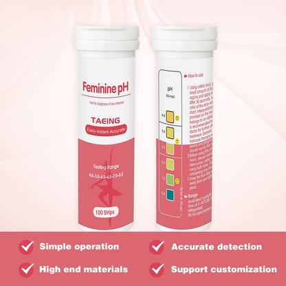 TAEING Vaginal Health pH Test Strips, 100pcs Feminine pH Test for Women, pH-Balance Monitor My StoreBuy Supplements Australia