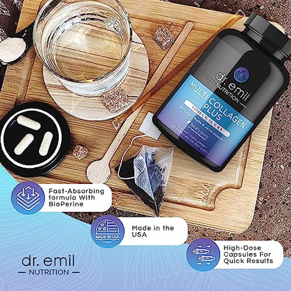 DR EMIL NUTRITION Multi Collagen Pills - 180 Capsules - Collagen Supplements to Support DR EMIL NUTRITIONBuy Supplements Australia