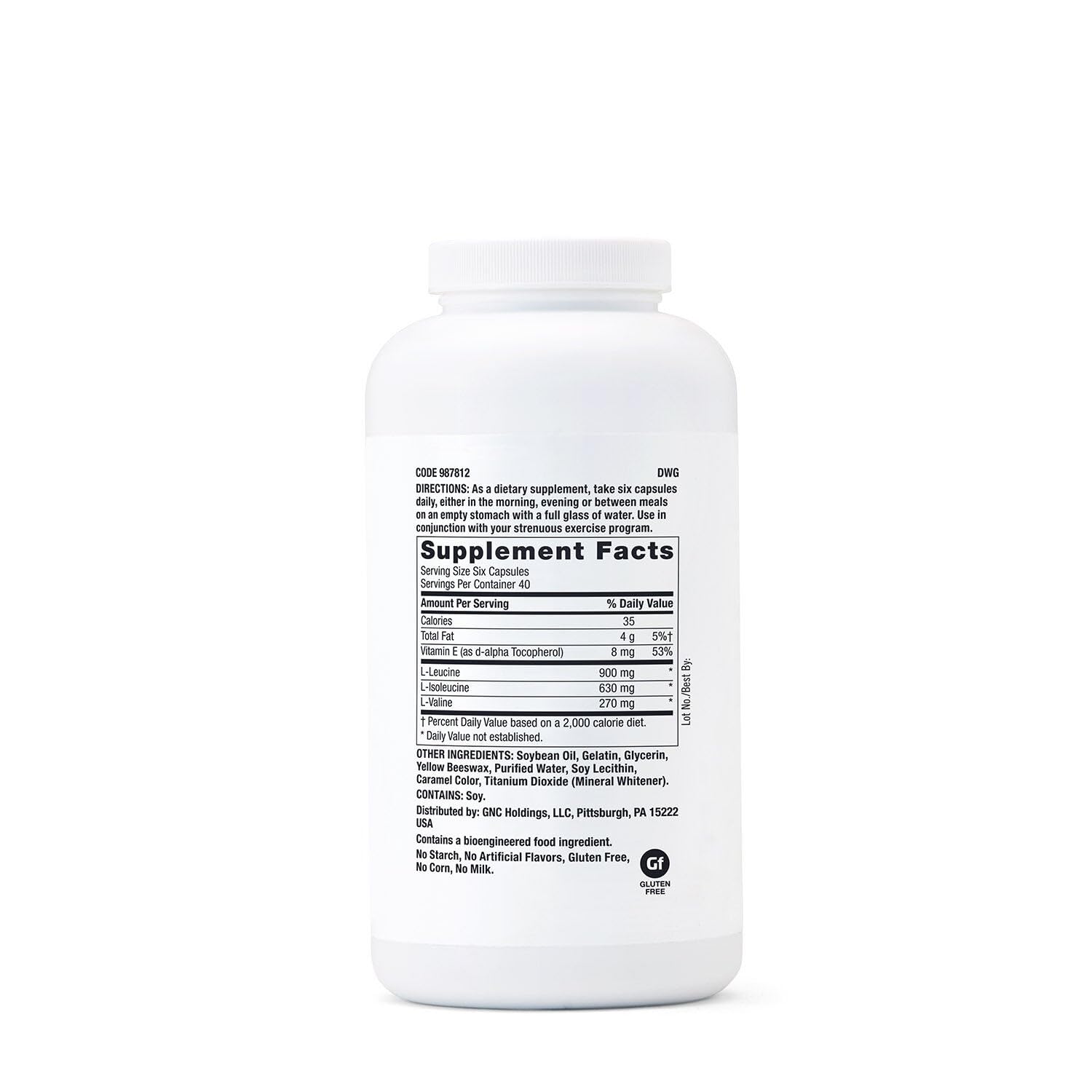GNC Pro Performance BCAA 1.8g, 3rd Party Tested Supplement for Men & Women, Branched Chain Amino Acids, Essential Amino Acids Supports Muscle Protein Synthesis, 240 Softgels, 40 SVG GNCBuy Supplements Australia
