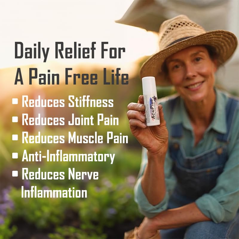 AcuPlus - Pain Relief Roll On - Topical Anti Inflammatory to Soothe Muscles & Joints - Arthritis Pain Reliever, Bursitis, Tendonitis Cream - TSA Compliant, Convenient Roll On - 3 fl. oz. (Pack of 1) AcuPlusBuy Supplements Australia