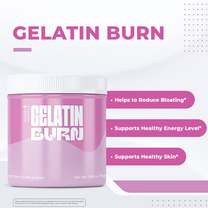 Nature’s NutriWave Gelatin Burn – Natural Powder Supplement with Vitamins, Minerals & Botanical Extracts – Non-GMO, Easy to Mix, USA Made – 2.65Oz, 75g, 30 Servings, 3 Month Supply Nature’s NutriWaveBuy Supplements Australia
