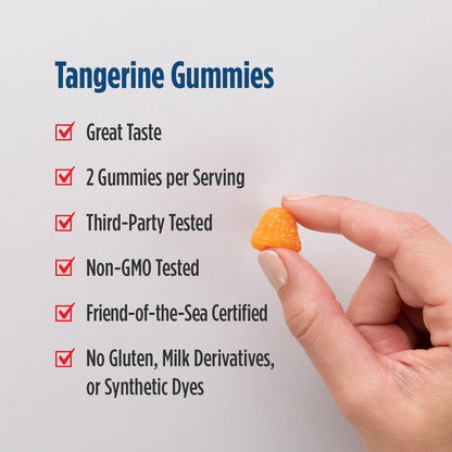 Nordic Naturals Nordic Omega-3 Gummies, Tangerine - 120 Gummies - 82 mg Total Omega-3s with EPA & DHA