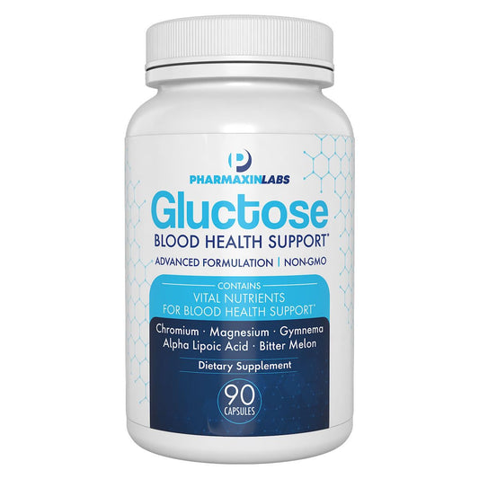 Gluctose Blood Health Support Supplement - Advanced Formula for Men & Women - Chromium, Magnesium, Alpha Lipoic Acid, Bitter Melon, Gymnema - 90 Day Supply / 90 Capsules Pharmaxin LabsBuy Supplements Australia