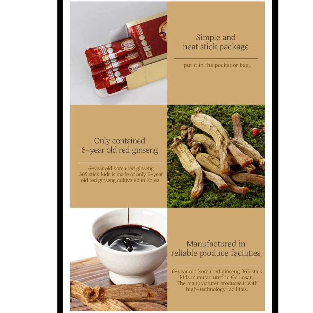 6 Years Red Ginseng 365 Stick Korea ginsengBuy Supplements Australia