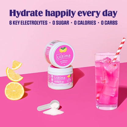 Ultima Replenisher Daily Electrolyte Drink Mix – Pink Lemonade, 30 Serving – Hydration Ultima ReplenisherBuy Supplements Australia