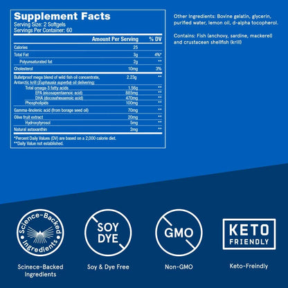Bulletproof Omega Krill Complex, 120 sg BulletproofBuy Supplements Australia
