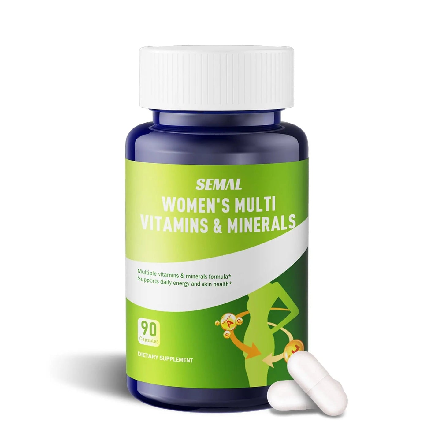SEMAL Daily Multivitamin & Multimineral Supplement for Women (90 Capsules) SEMAL