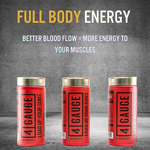 4 Gauge Natural Preworkout Without The Jitters | 30 Servings | Nitric Oxide Booster 4 GaugeBuy Supplements Australia