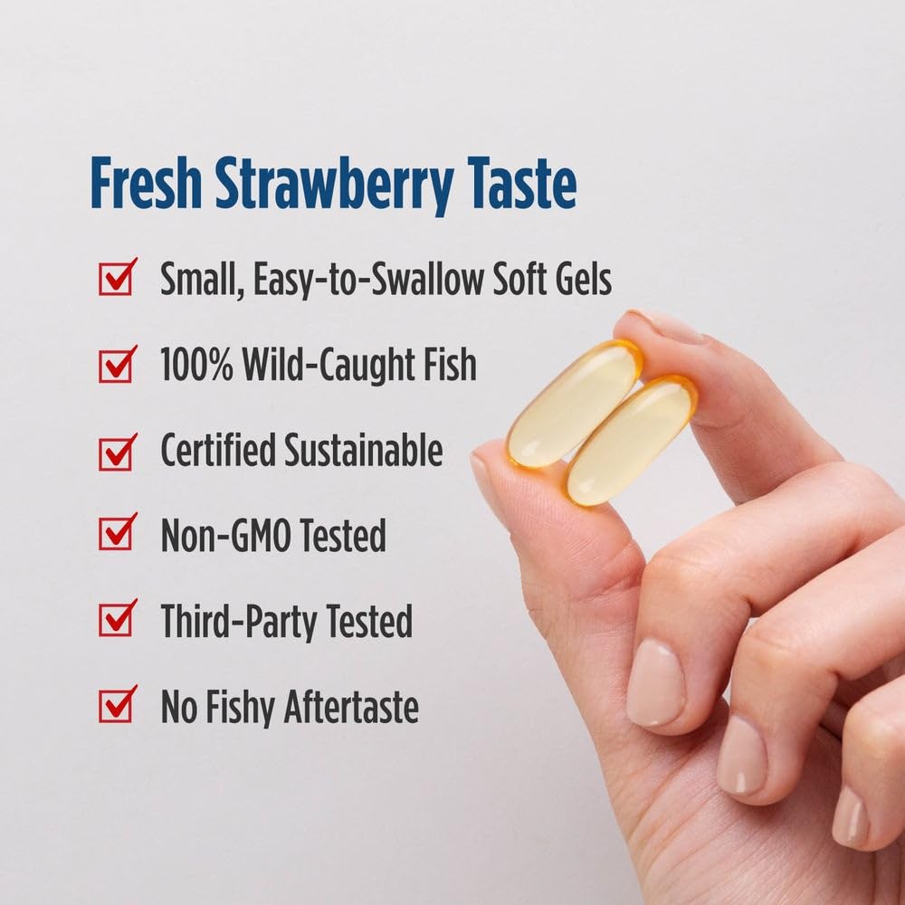 Nordic Naturals DHA, Strawberry - 90 Soft Gels - 830 mg Omega-3 - High-Intensity DHA Formula for Brain & Nervous System Support - Non-GMO - 45 Servings Nordic NaturalsBuy Supplements Australia