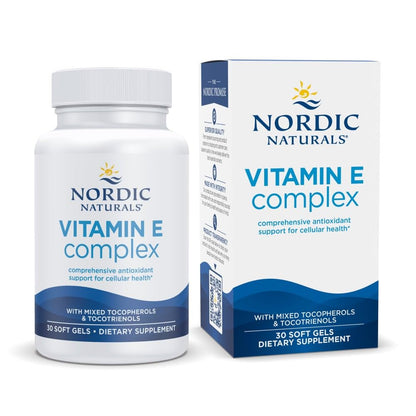 Nordic Naturals Vitamin E Complex, Unflavored - 30 Soft Gels - 6 Forms of Vitamin E for Antioxidant Support - Cellular Protection - Non-GMO - 30 Servings Nordic NaturalsBuy Supplements Australia