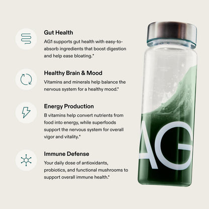 AG1 Greens Powder Refill Pouch – 75 Vitamins, Multivitamin & Probiotic | Gut Health Support | Vegan, Keto, Gluten Free | Athletic Greens Supplement - Pouch Only, Classic Formula AG1Buy Supplements Australia