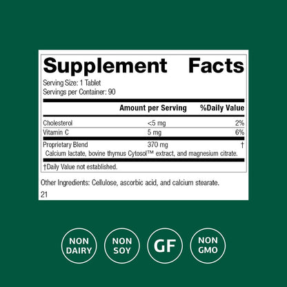 Standard Process Thymex - Cytosol Extract Dietary Supplement for Immune Health - Gluten-Free, Non-Dairy, & Non-Soy - 90 Tablets (90 Servings) Standard Process Inc.Buy Supplements Australia
