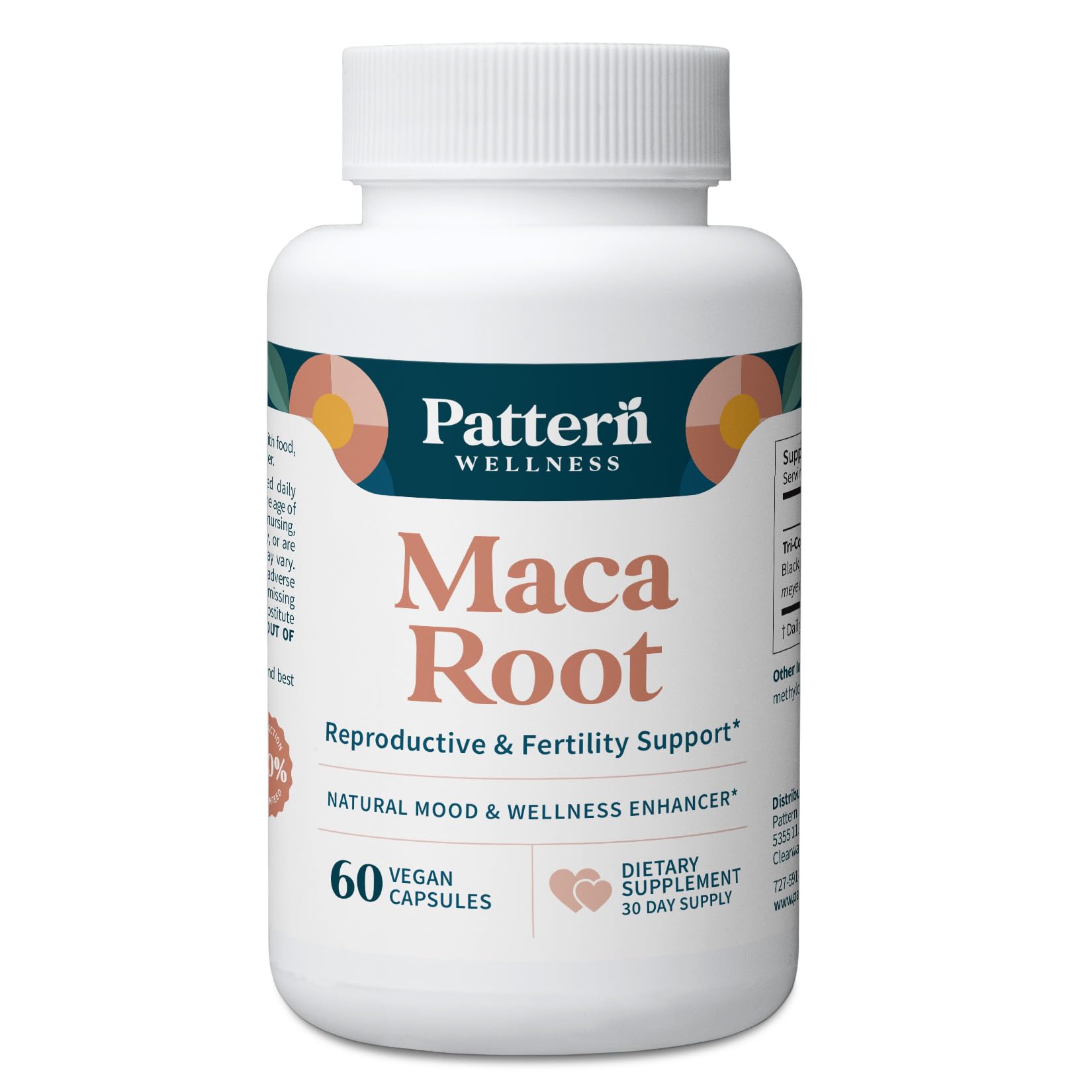 Pattern Wellness Maca Root Extract 20:1-500mg Per Serving – for Men & Women – Tri-Color Black/Red/Yellow Blend – 60 Vegan, Non-GMO Capsules Pattern WellnessBuy Supplements Australia