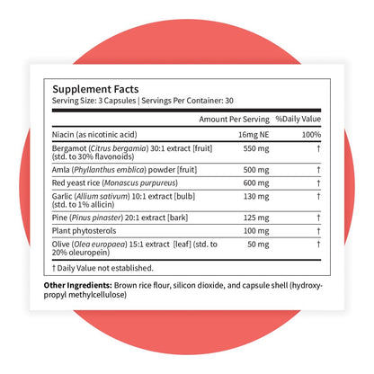 Pattern Wellness Cholesterol Complex Supplement – Supports Overall Well-Being – 3rd Party Lab Tested – 90 Vegan Capsules Pattern WellnessBuy Supplements Australia