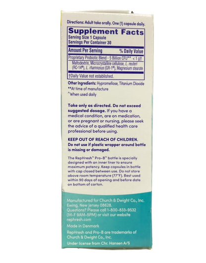 RepHresh Pro-B Probiotic Feminine Supplement FamilyValue 3Pack (30Count) My StoreBuy Supplements Australia