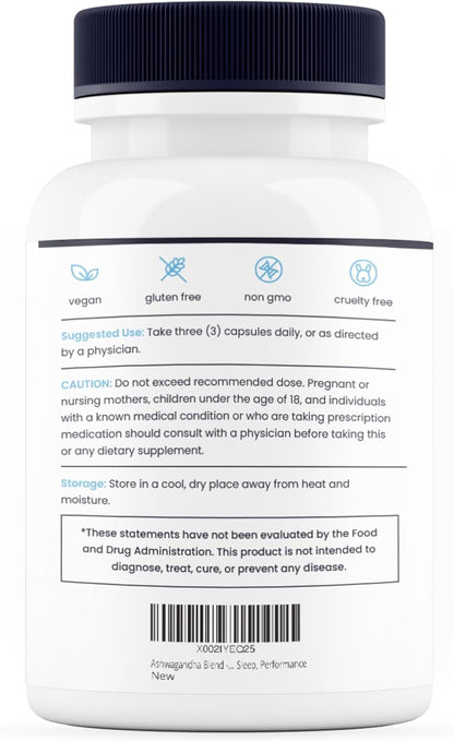 Nature's Pure Blend Ashwagandha Supplements – Organic Ashwagandha Root & Extract for Women and Men – Stress Relief, Sleep, and Mood Support – Athletic Performance & Focus Support – 60 Vegan Capsules Nature's Pure BlendBuy Supplements Australia