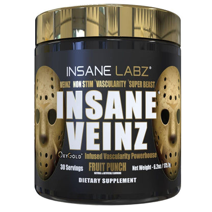Insane Labz Psychotic Gold and Insane Veinz Gold Pre Workout Nitric Oxide Booster Stack Insane LabzBuy Supplements Australia