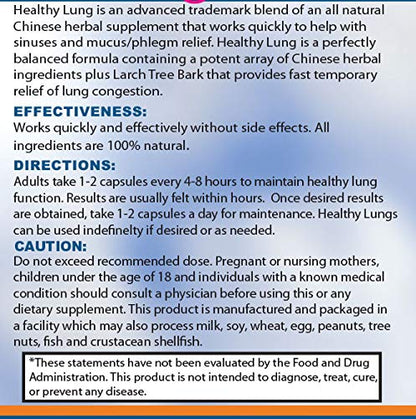 Healthy Lungs 120 Capsules - Improve Lung Function, Breathe Better, Stop Mucus, Phlegm and Allergies Quickly. Get Relief Fast with Healthy Lungs an All Natural Lung Health Supplement Serrasolv 360Buy Supplements Australia