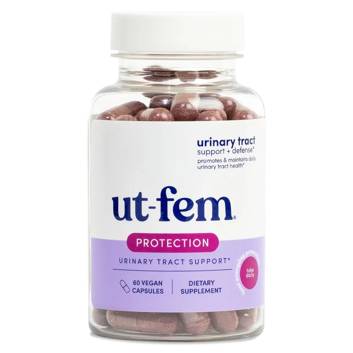 UT-Fem Protection - Urinary Tract Defense for Women, 3-in-1 Daily Defense Formula to Protect Urinary Tract Health, D-Mannose, Cranberry + Hibiscus, Natural Supplement - 60 Vegan Capsules UT-FemBuy Supplements Australia