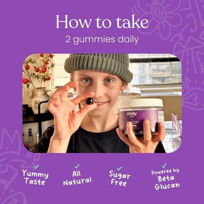 Immune Ready™ Kids Multivitamin Gummies – Mixed Berry Flavor – Sugar-Free Daily Kids Immune Support with Beta Glucan, Elderberry Immune ReadyBuy Supplements Australia