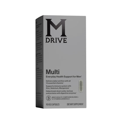 Mdrive Multivitamin for Men, Daily Multivitamin - Immune Health Support from Zinc, Selenium, Manganese & Vitamin D, Enzymes for Digestive Support, CoQ10 for Energy and Vitamin K2, 90 Capsules MdriveBuy Supplements Australia