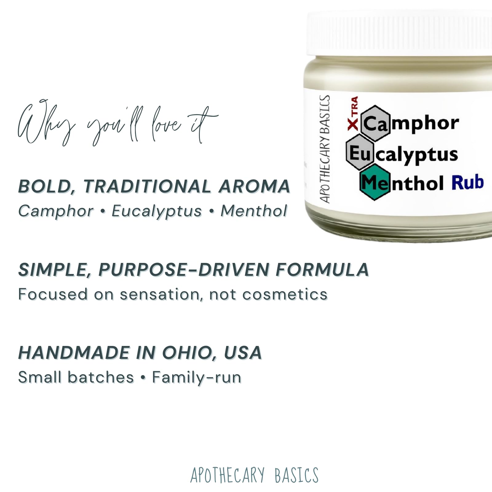 Camphor+Eucalyptus+Menthol Xtra Rub – Handmade with Menthol, Camphor & Eucalyptus – Soothing & Refreshing – 2.5 fl oz IEG StoreBuy Supplements Australia