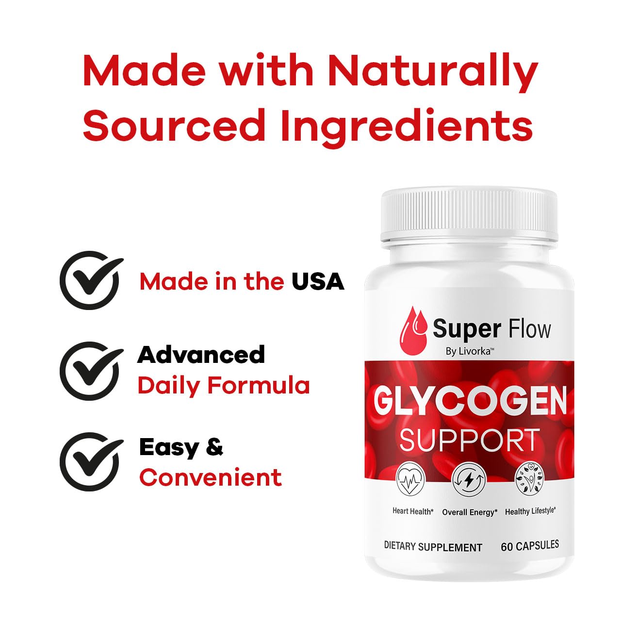 (2 Pack) Super Flow Glycogen Capsules - Official SuperFlow Advanced Glycogen Support Pills - Maximum Strength, Natural Formula Vitamins for Overall Health & Wellness Reviews, 120 Capsules for 2 Months LIVORKABuy Supplements Australia