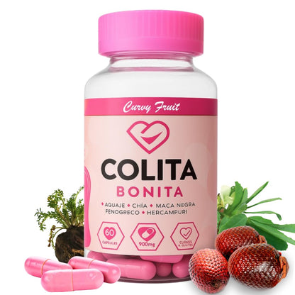 Colita Bonita – Aguaje, Black Maca & Fenugreek Pills – Natural Booty Growth & Hip Shaping Supplement – Supports Curves, Hormonal Balance & Waist Definition – 60 Capsules (30-Day Supply) Curvy FruitBuy Supplements Australia