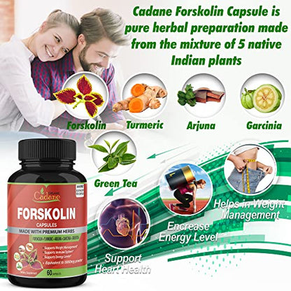 2 Packs Organic Forskolin Supplements Capsules 5000mg with Turmeric, Arjuna, Garcinia Cambogia Organic CadaneBuy Supplements Australia