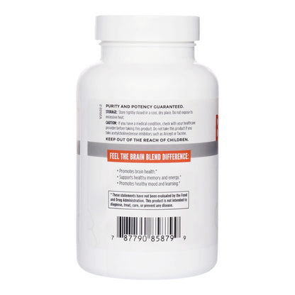 NBI Brain Blend for Memory, Focus, Concentration, Cognitive Function for Men & Women | Caffeine-Free with ALCAR, Alpha Lipoic Acid, Huperzine A, Turmeric | Nootropic | 120ct Capsules NBIBuy Supplements Australia