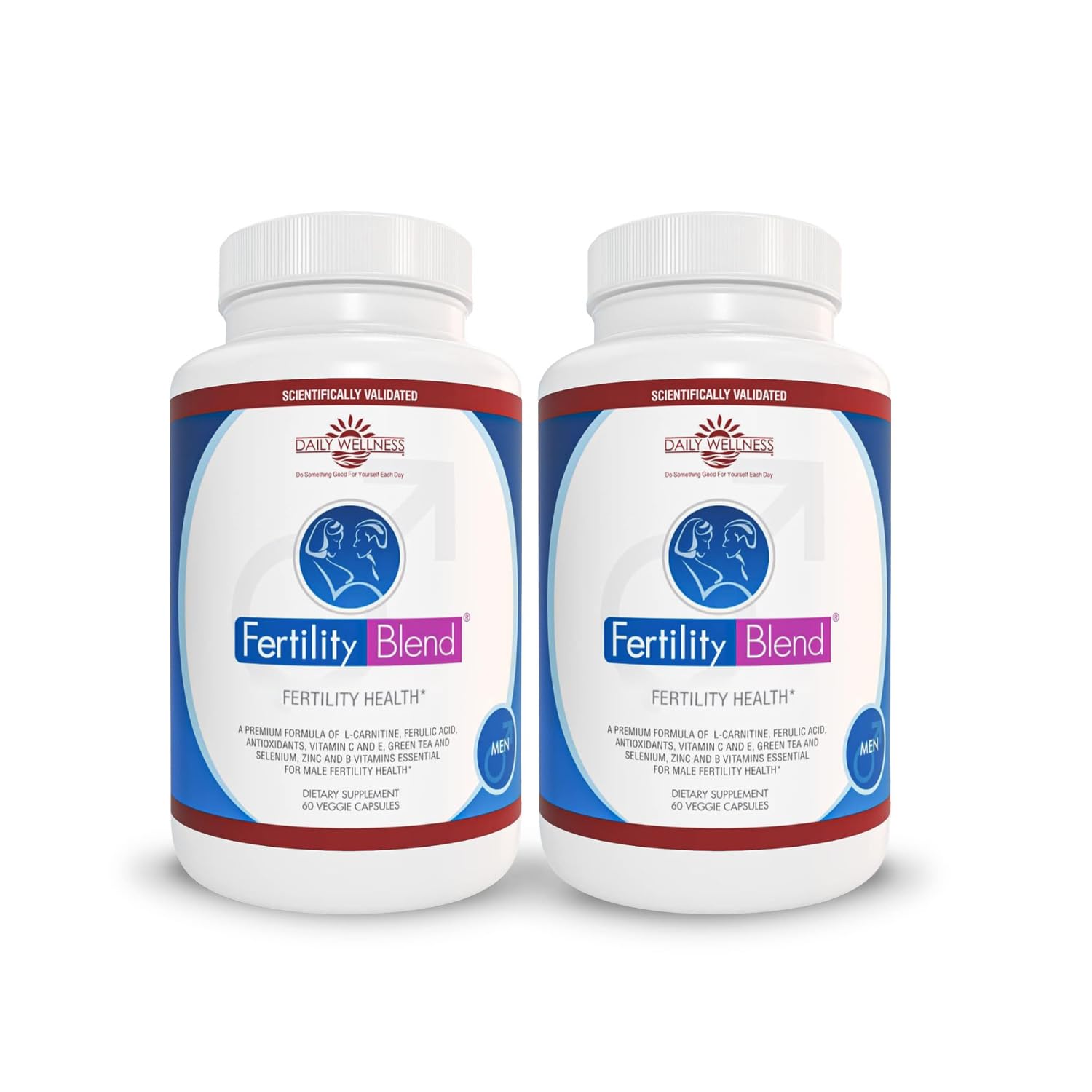 Fertility Blend Daily Wellness for Men - Male Fertility Supplements, Vitamin Blend Pills - Male Count Pre-Conception for Him - Fertility Supplements for Men - 60 Capsules, 2 Pack Fertility BlendBuy Supplements Australia