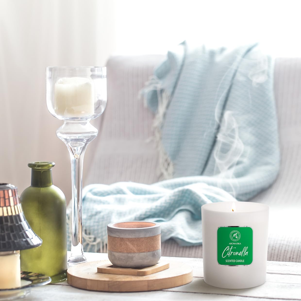 Scented Candle Citronella 200g - Aromatherapy Candle - Soy Wax Candles for Home Scented AROMATIKABuy Supplements Australia