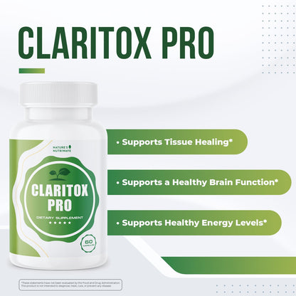 Claritox – Daily Wellness Supplement with Zinc, Chromium, Alpha Lipoic Acid, Green Tea Extract, Resveratrol & Botanical Blend – Non-GMO, Stimulant-Free Formula – 60 Caps, 30 Servings, 3 Month Supply Nature’s NutriWaveBuy Supplements Australia