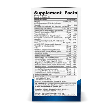 Nordic Naturals Men’s Multivitamin One Daily - Bone, Energy, & Blood-Vessel Support - Immunity Supplement - 20 Essential Nutrients - 30 Tablets - 30 Servings Nordic NaturalsBuy Supplements Australia